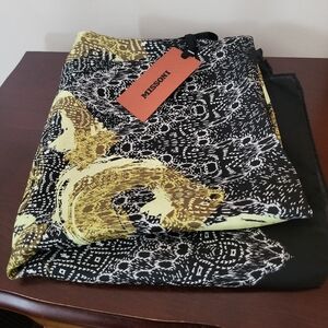 Missoni Abstract Print Name Silk Scarf Foulard, 35 Inch Square, NWT